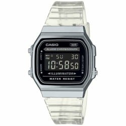 Montre Unisexe Casio VINTAGE COLLECTION - TRANSPARENT BAND - BLACK Noir Argenté (Ø 36 mm)