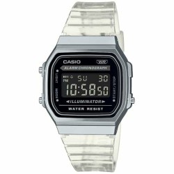 Unisex-Uhr Casio VINTAGE COLLECTION - TRANSPARENT BAND - BLACK Schwarz Silberfarben (Ø 36 mm)