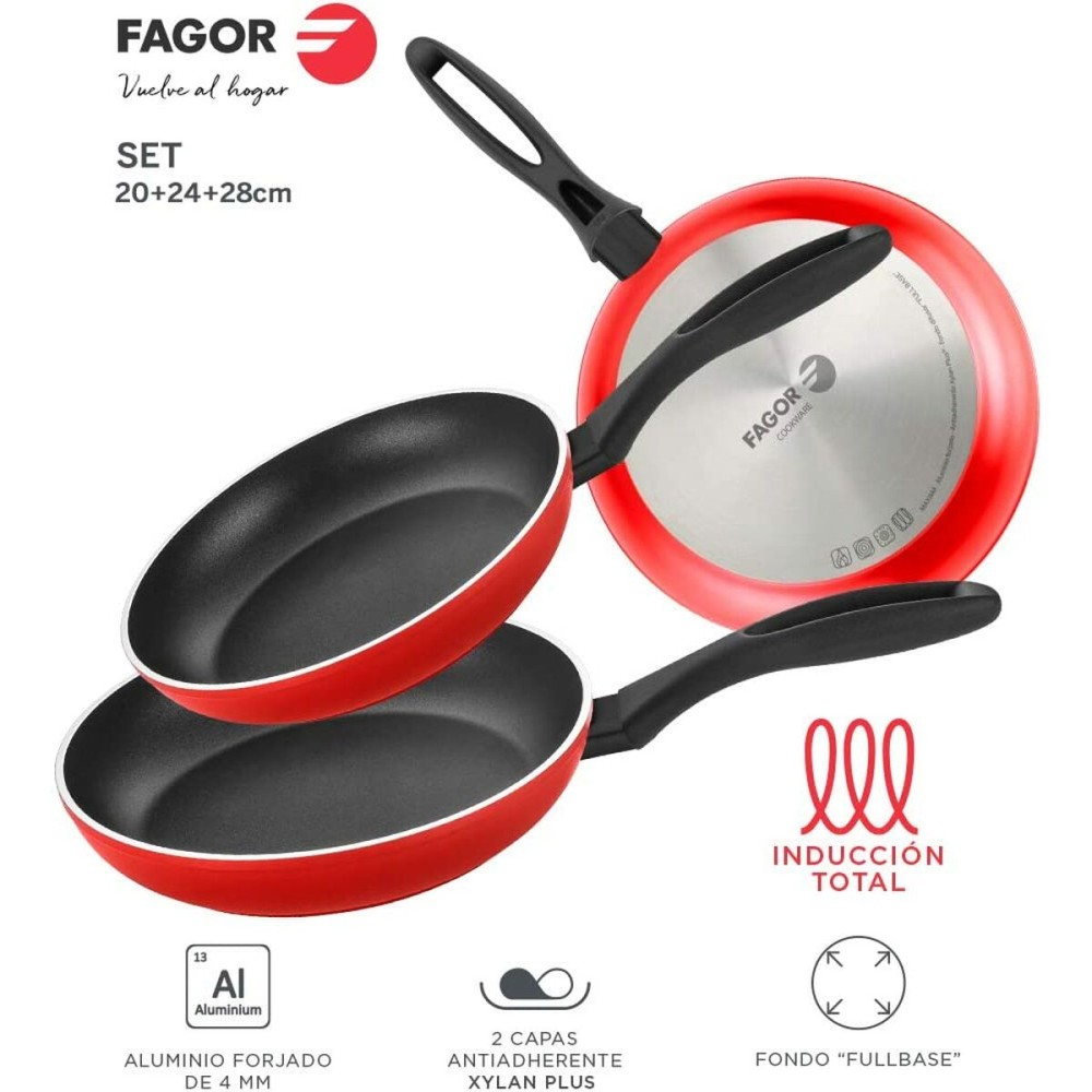 Ensemble de poêle Fagor Aluminium Bakélite