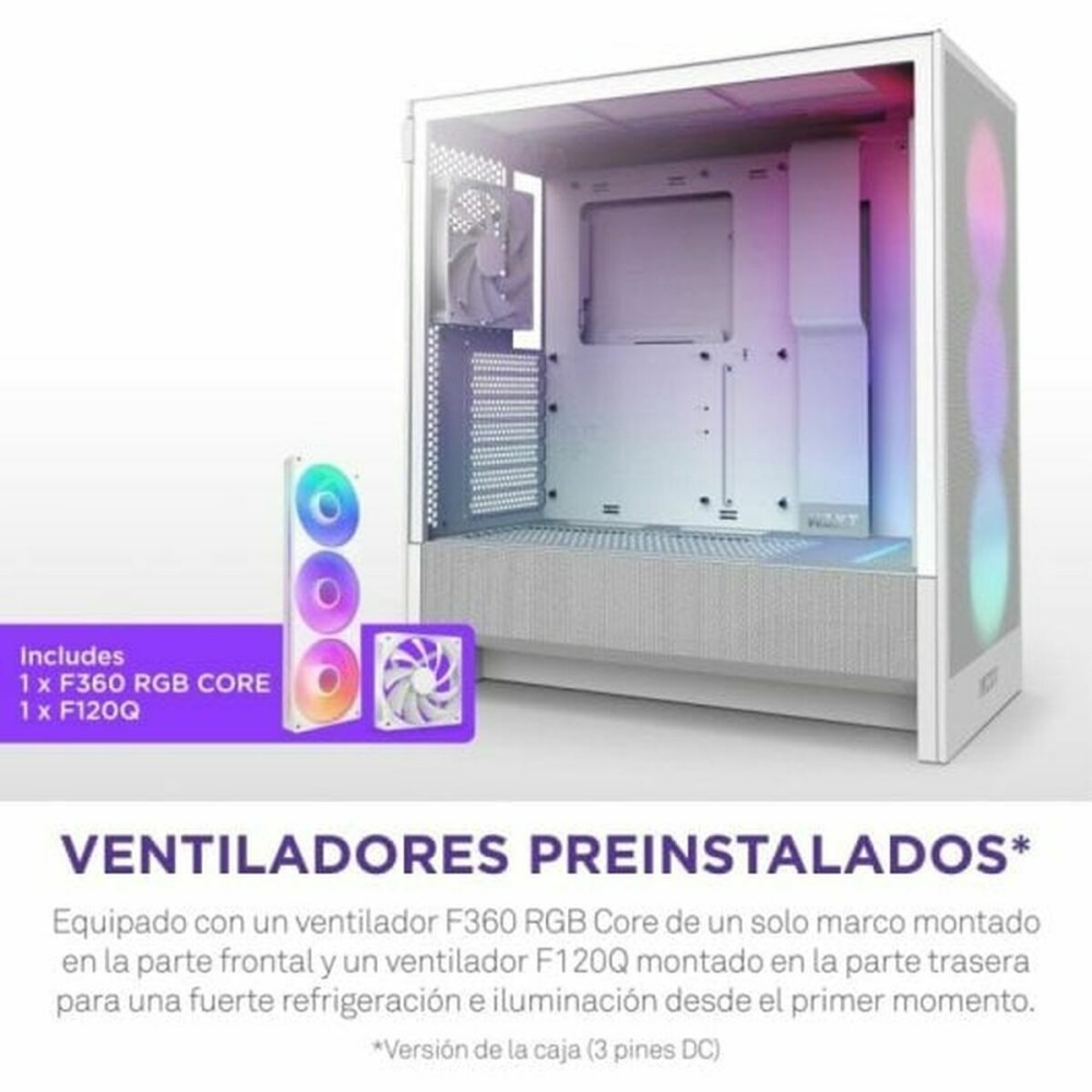 ATX Semi-Tower Gehäuse NZXT H5 FLOW Weiß