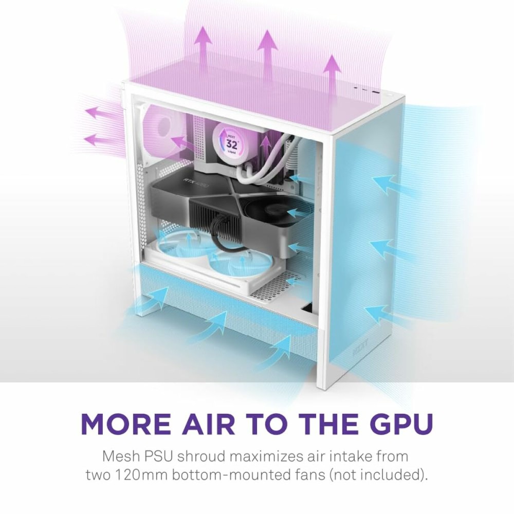 ATX Semi-tower Box NZXT H5 FLOW White