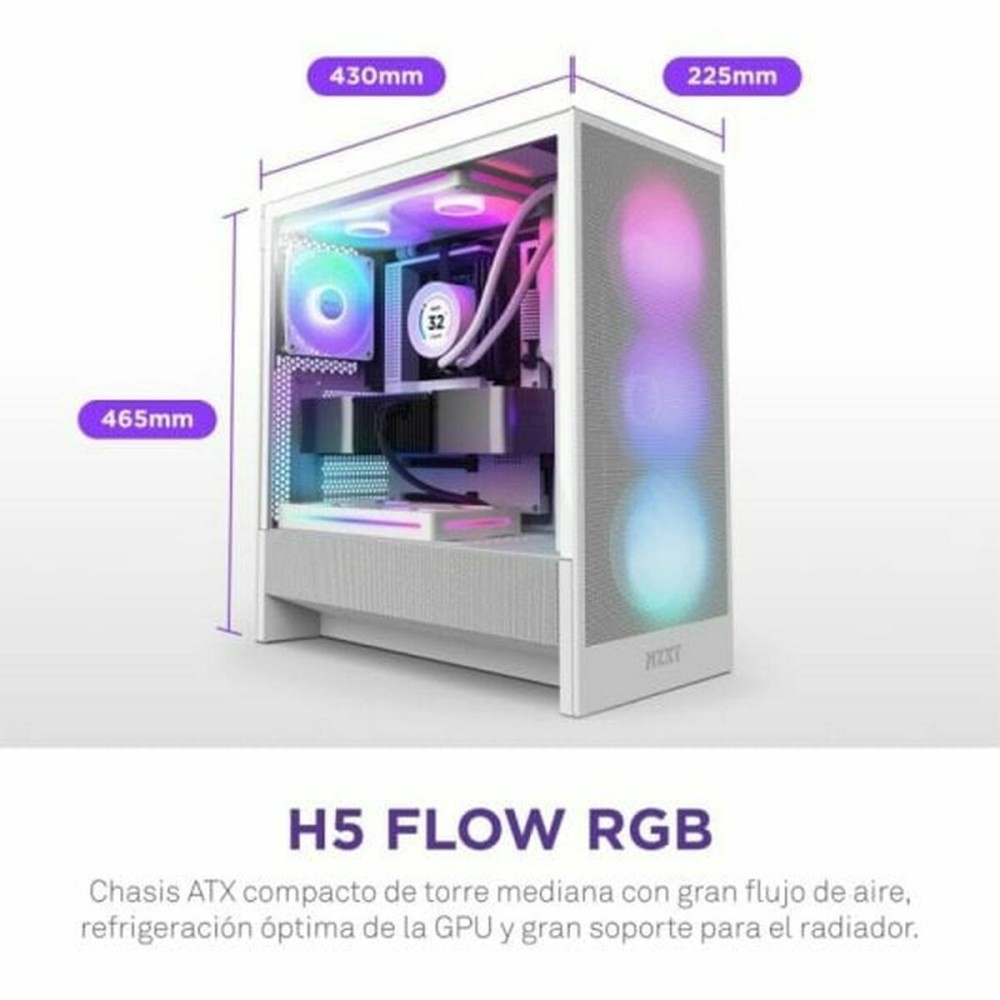 ATX Semi-tower Box NZXT H5 FLOW White