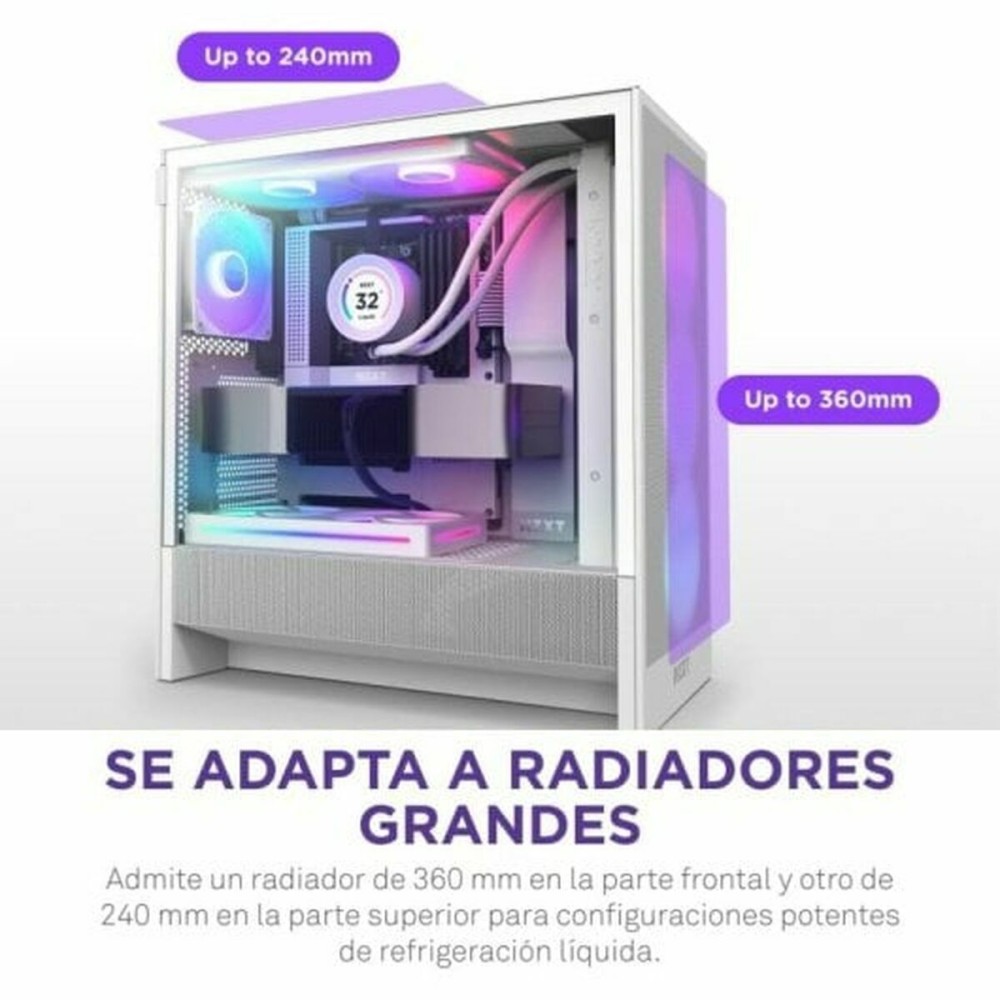 ATX Semi-Tower Gehäuse NZXT H5 FLOW Weiß
