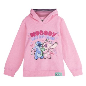 Sweat-shirt à capuche fille Stitch Rose