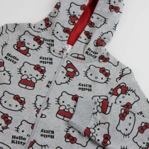 Sweat-shirt à capuche fille Hello Kitty Gris