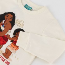 Sweat-shirt à capuche fille Stitch Moana Beige