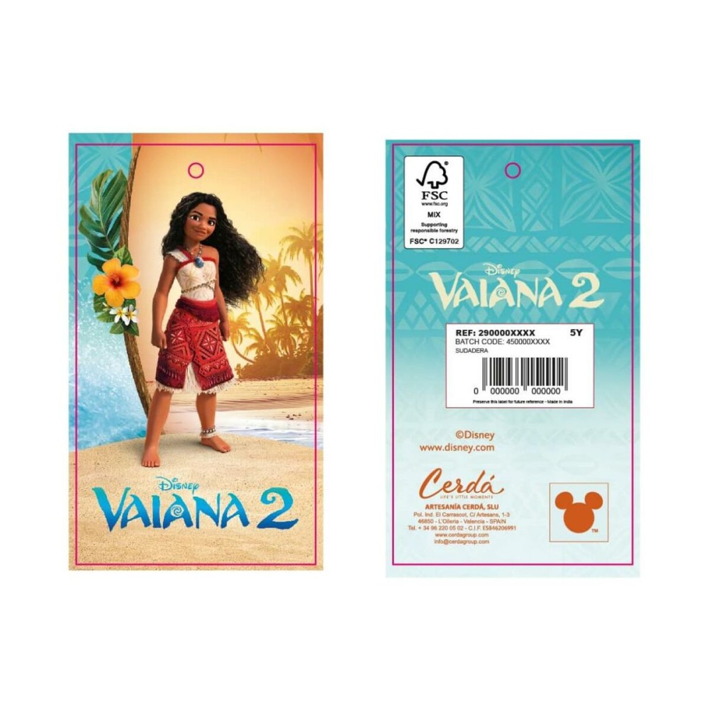 Sweat-shirt à capuche fille Stitch Moana Beige