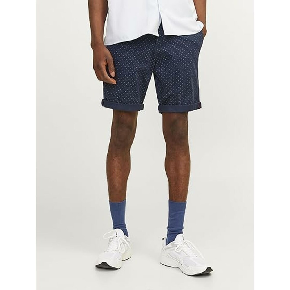 Herren Shorts Jack & Jones JPSTBOWIE SHORTS SA PRINTED MID SN 12230336 Marineblau