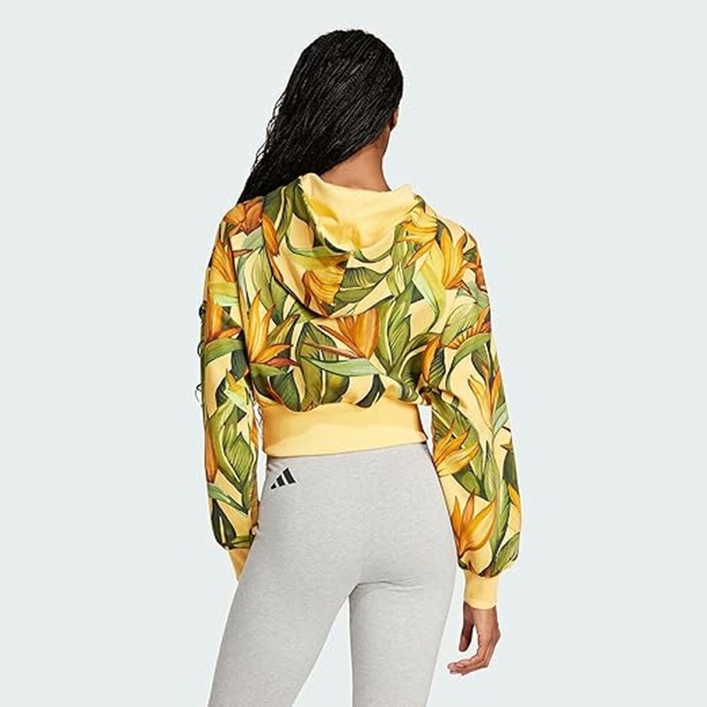 Sweat à capuche femme Adidas FARM HOODIE JD6282 Jaune