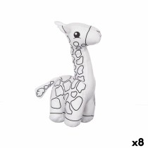 Colouring Plush White Black Cloth 17 x 22 x 9 cm Giraffe (8 Units)