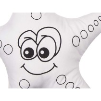 Colouring Plush White Black Cloth 26 x 26 x 8 cm Starfish (8 Units)