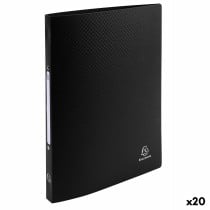 Reliure à anneaux Exacompta Noir A4 (20 Unités)