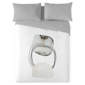 Housse de Couette Naturals Pebble Lit 2 persones 220 x 220 cm