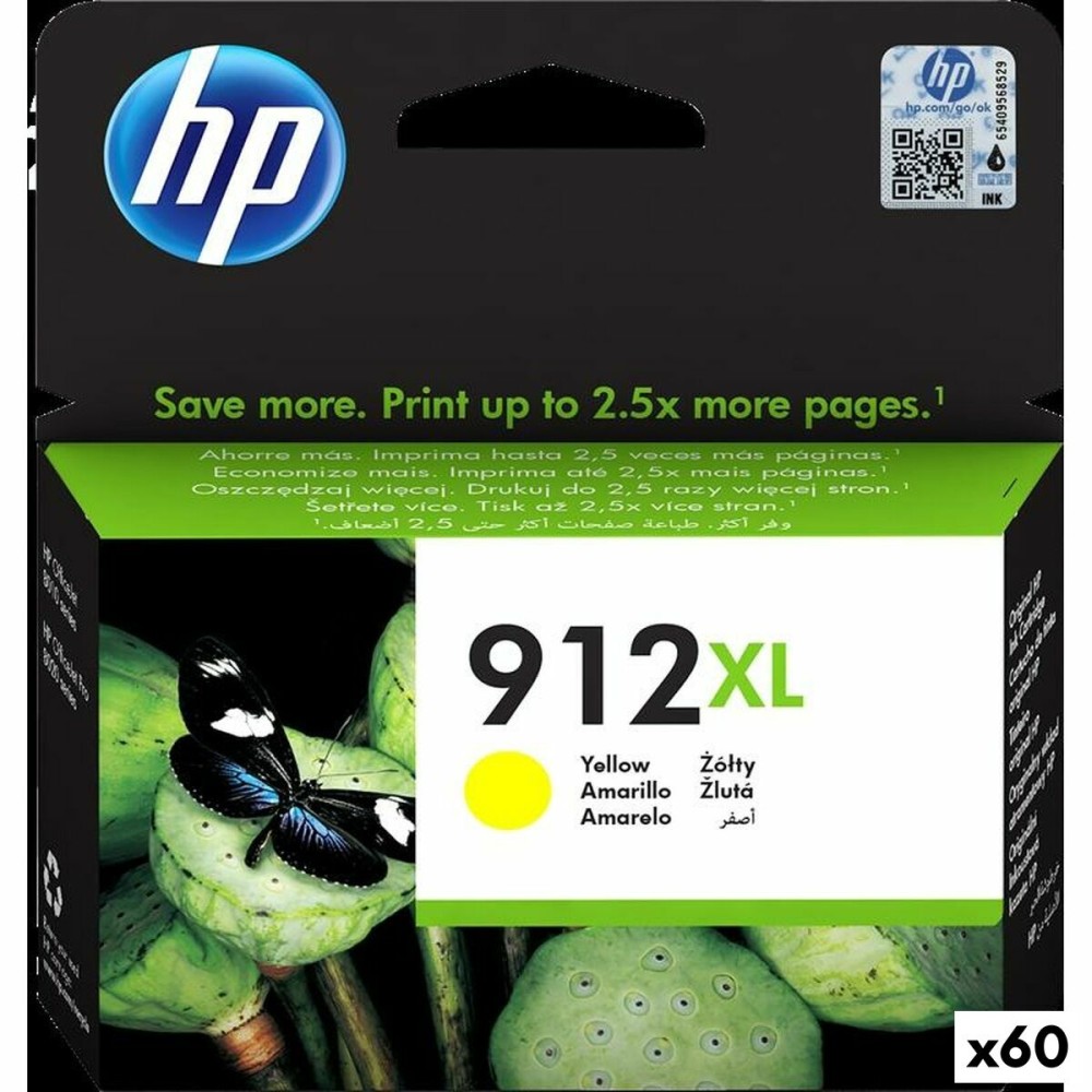 Cartouche d'encre originale HP 912XL Jaune (60 Unités)