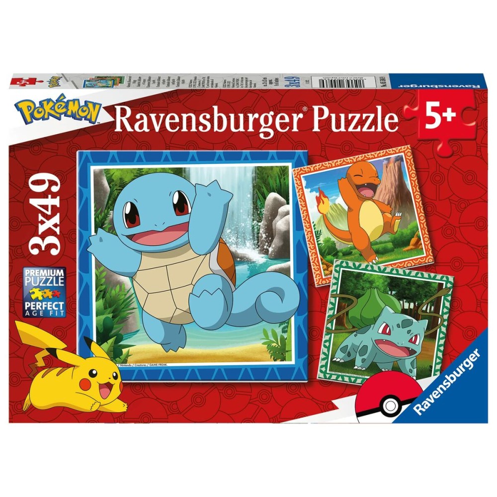 Set mit 3 Puzzeln Ravensburger 49 Stücke 147 Stücke 3 Stück