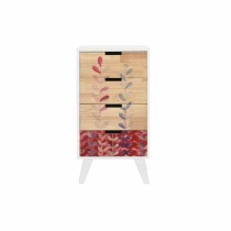 Schubladenschrank DKD Home Decor Weiß Granatrot natürlich Kautschukholz Paulonia-Holz 40 x 30 x 78 cm