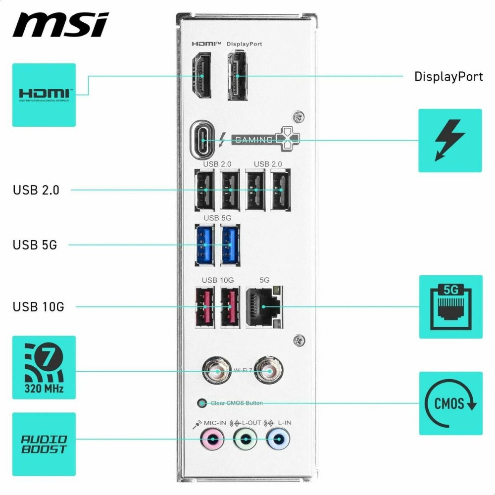 Carte Mère MSI B860 GAMING PLUS WIFI LGA 1851 AMD