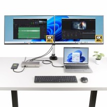 Hub USB Startech 150UE-USB4DOCKTRIPLE Gris