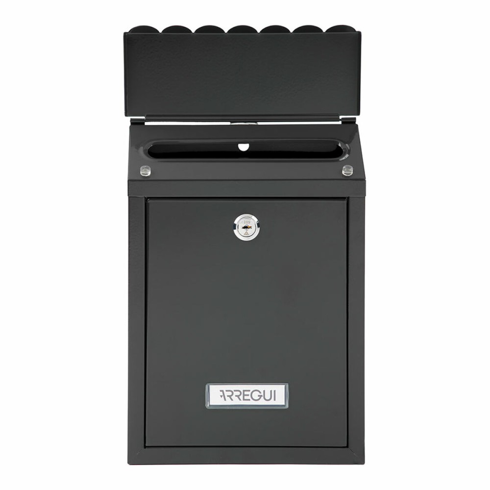 Letterbox Arregui Black Steel Civic