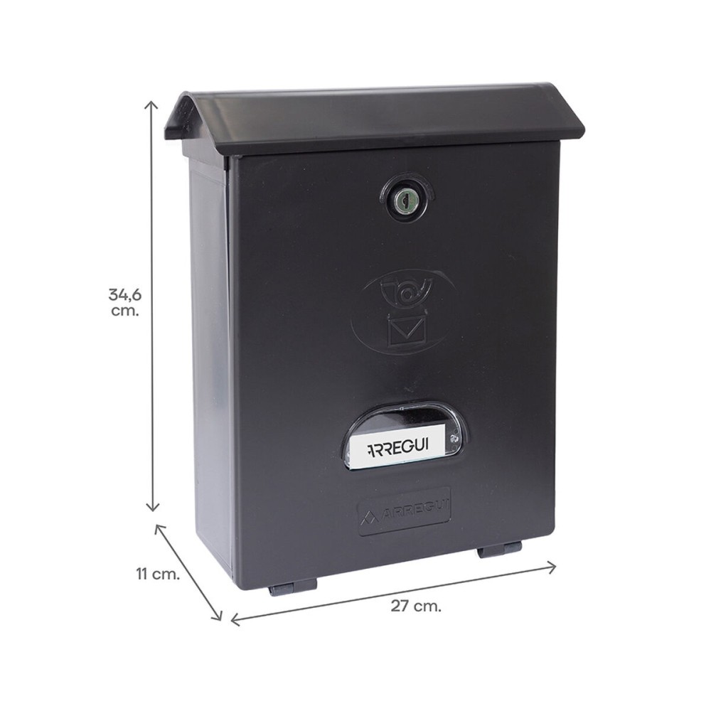 Briefkasten Arregui Schwarz polystyrol Classic 27 X 11 X 34,6 cm