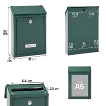 Letterbox Arregui Green Steel Civic