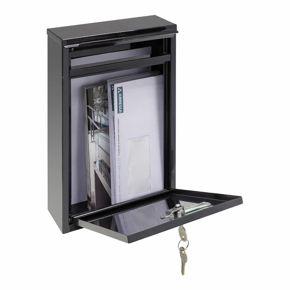 Letterbox Arregui Black Steel 22 X 8 X 32 cm