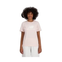 Damen Kurzarm-T-Shirt New Balance ESSENJERSEY LOGO WT41502 OUK Rosa