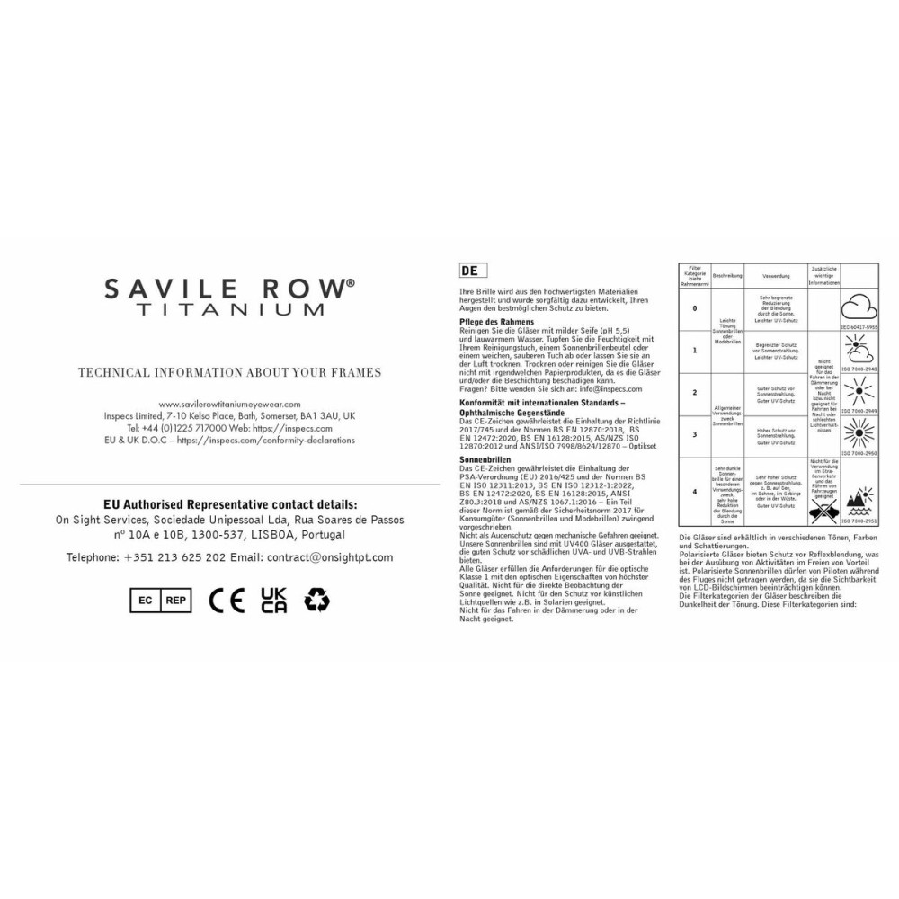 Men' Spectacle frame Savile Row SRO-020 55106