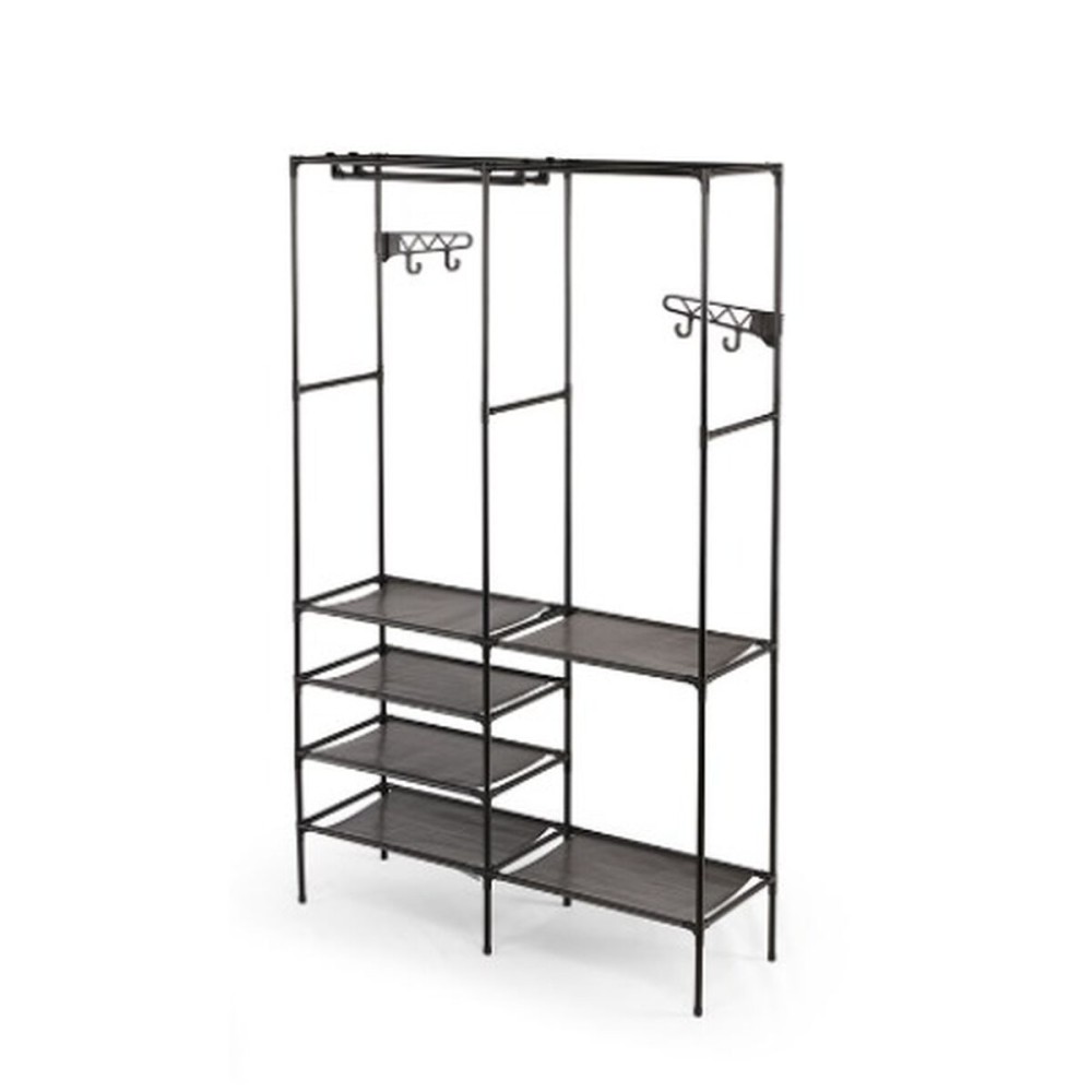 Wardrobe Kipit Black Metal Cloth polypropylene 108 x 36 x 170 cm