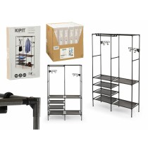 Garderobe Kipit Schwarz Metall Stoff Polypropylen 108 x 36 x 170 cm