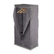 Garderobe Kipit Schwarz Grau Stoff 75 x 46 x 160 cm