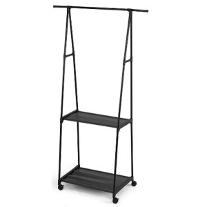 Garderobe mit Einlegeboden Kipit Schwarz Metall 84 x 43 x 156 cm
