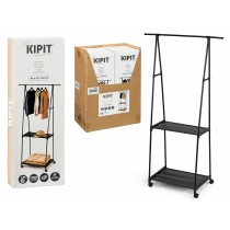 Garderobe mit Einlegeboden Kipit Schwarz Metall 84 x 43 x 156 cm