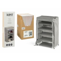 Schuhschrank Kipit Schwarz Grau Stoff 50 x 32 x 88 cm