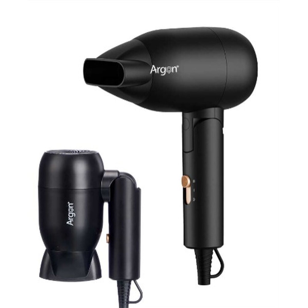Faltbarer Haartrockner Argon Schwarz Gold 1500 W