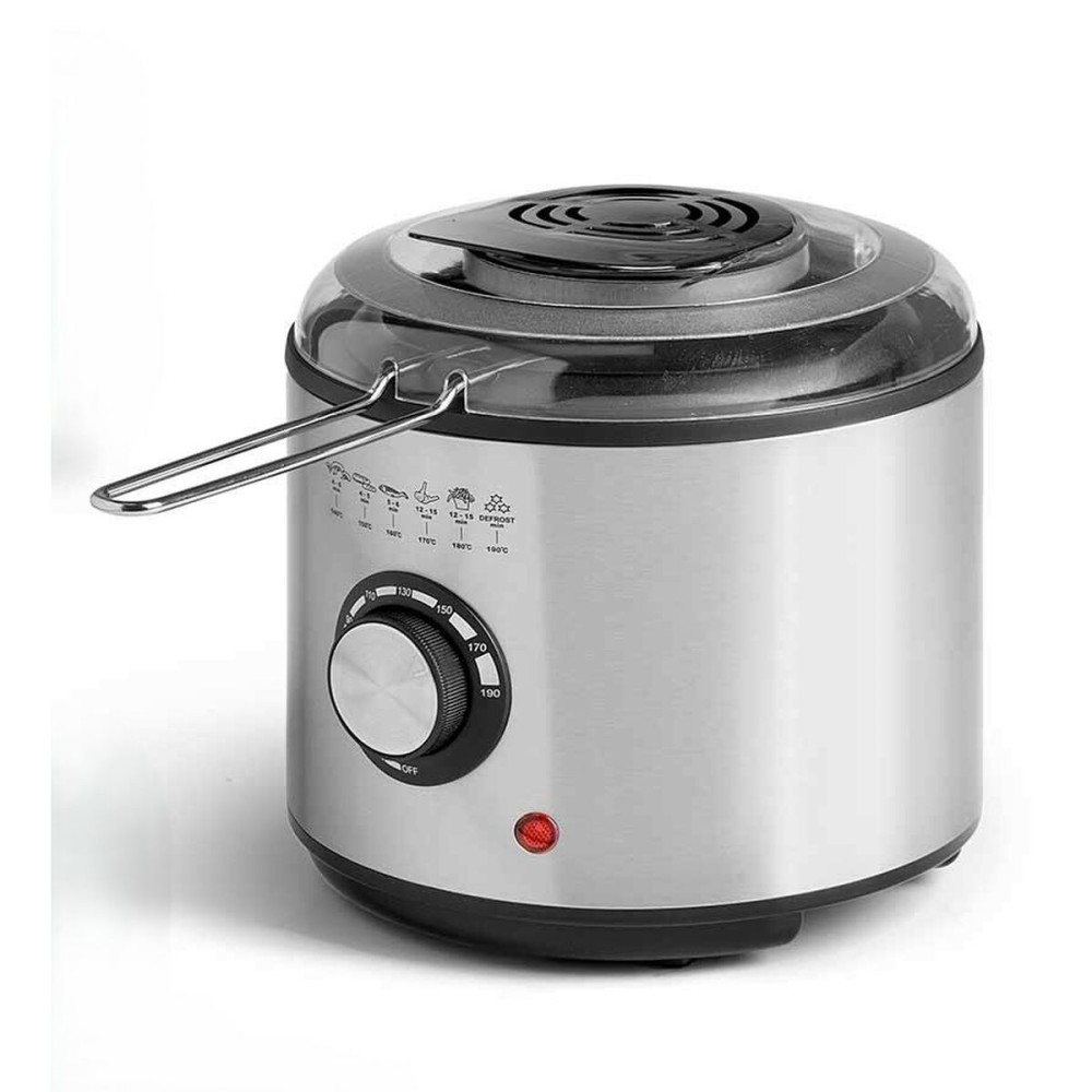 Fritteuse Argon Schwarz Durchsichtig Silberfarben 1 L 950 W
