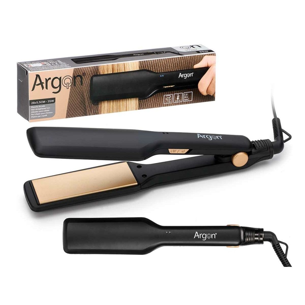 Glätteeisen Argon Schwarz Gold 35 W