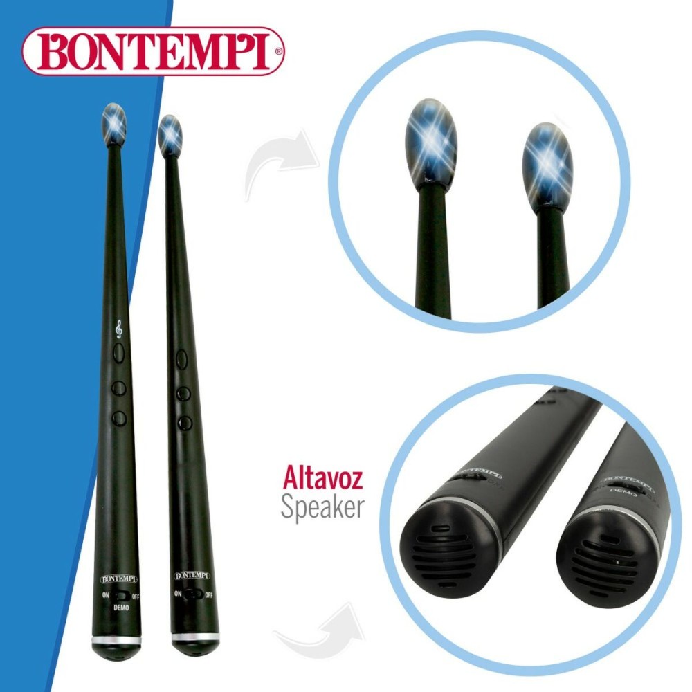 Baguettes de tambour Bontempi Electriques Noir Lumière