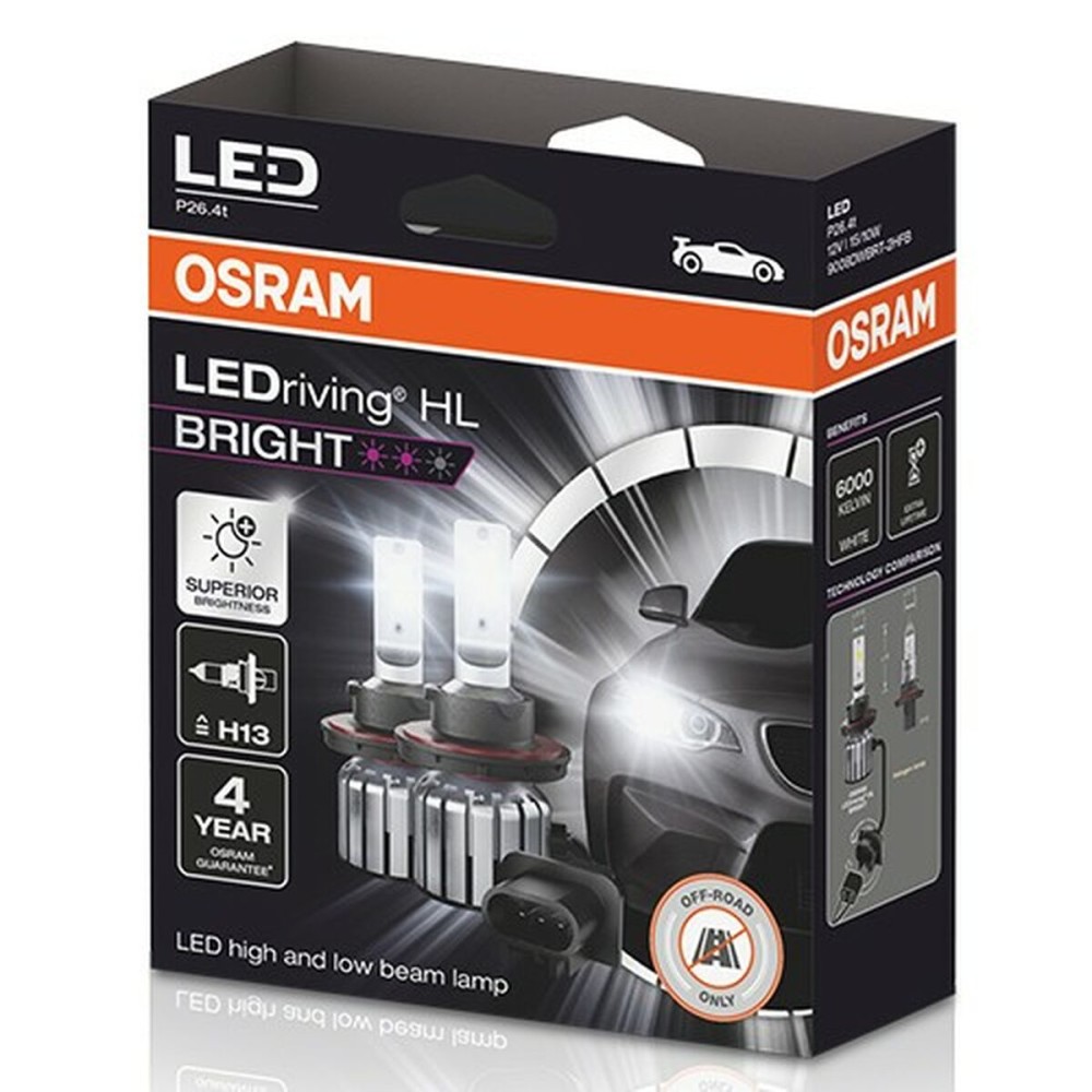 Autoglühbirne Osram LEDriving HL Bright H13 15 W 12 V 6000 K