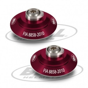 Helmet clip set Bell HANS Red FIA 8858-2010