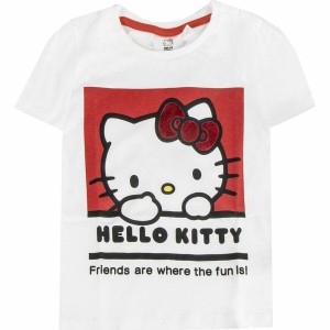 T shirt à manches courtes Enfant Hello Kitty Blanc