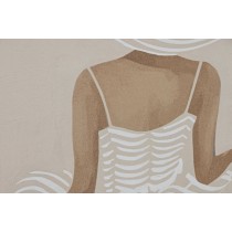Toile Home ESPRIT Blanc Beige Robe Scandinave 82,5 x 3,5 x 82,5 cm (2 Unités)