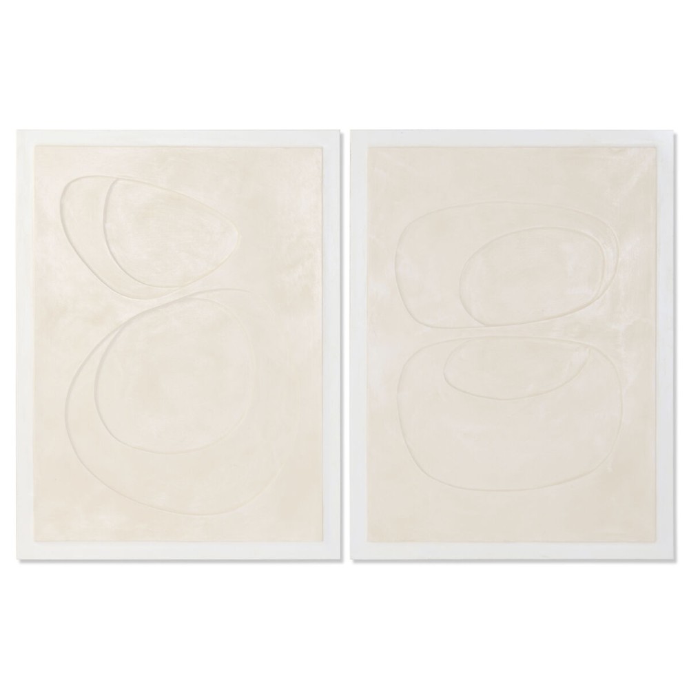 Toile Home ESPRIT Beige Moderne Scandinave 90 x 3,5 x 120 cm (2 Unités)