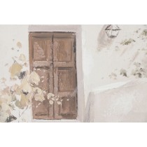 Toile Home ESPRIT Blanc Vert Ville Cottage 60 x 3,5 x 90 cm (2 Unités)