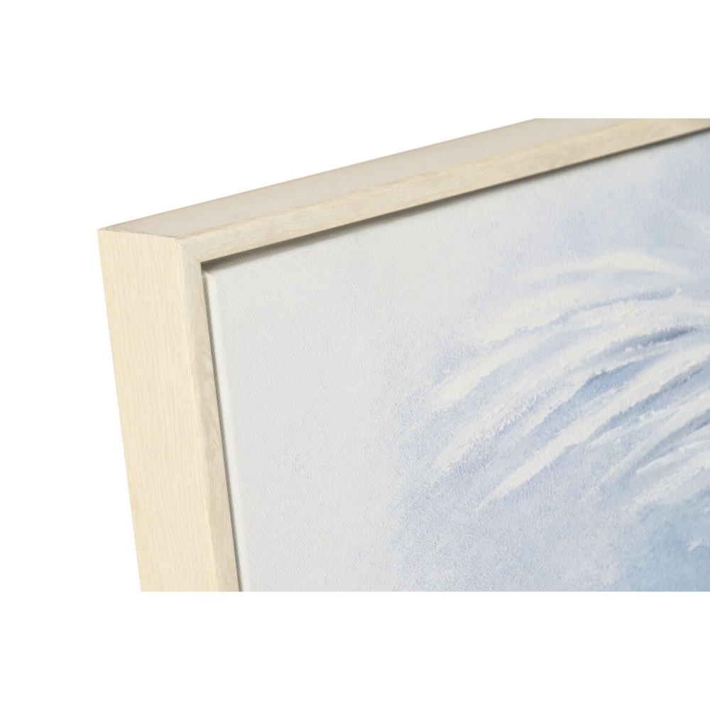 Canvas Home ESPRIT Blue White Palms Tropical 82,5 x 3,5 x 122,5 cm (2 Units)