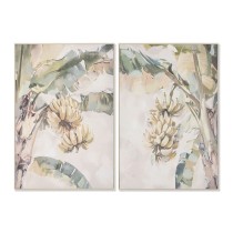 Toile Home ESPRIT Jaune Vert Tropical 82,5 x 3,5 x 122,5 cm (2 Unités)