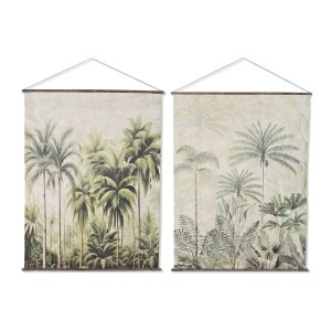 Canvas Home ESPRIT Green Beige Palms 138 X 2,8 X 180 CM (2 Units)