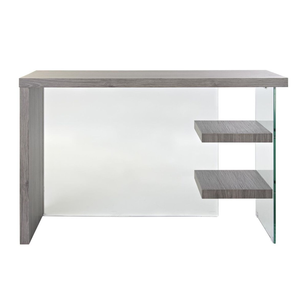 Bureau DKD Home Decor Gris Transparent Verre Bois MDF 120 x 50 x 76 cm