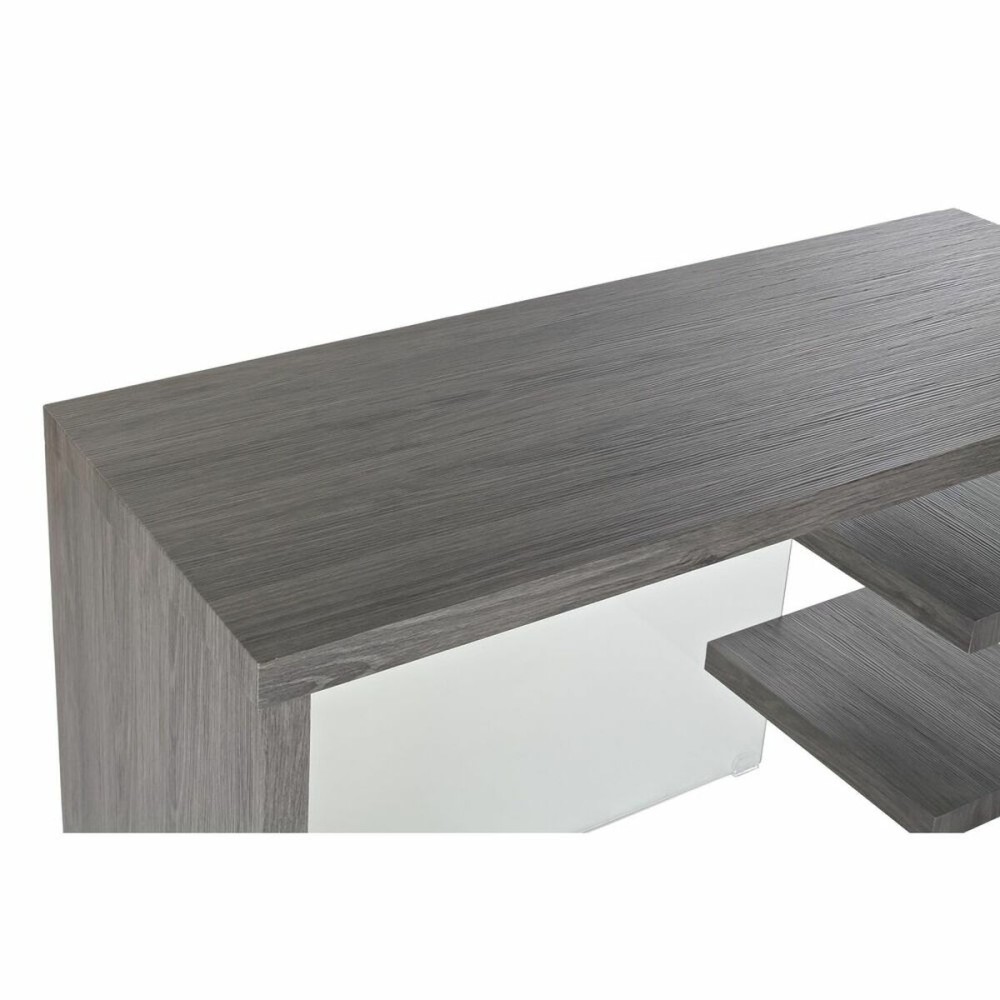 Desk DKD Home Decor Grey Transparent Crystal MDF Wood 120 x 50 x 76 cm