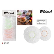Jeu de Couvercles de Cuisine Réutilisables et Réglables 10 Pièces (36 Unités)